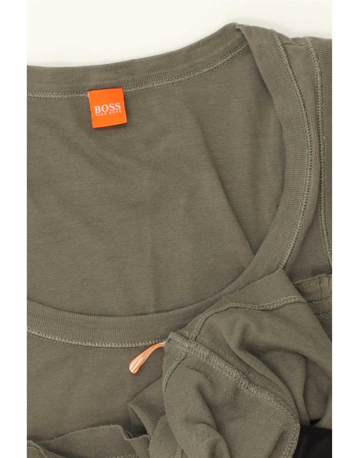 Hugo Boss Damen Weste Top UK 12 Medium Khaki