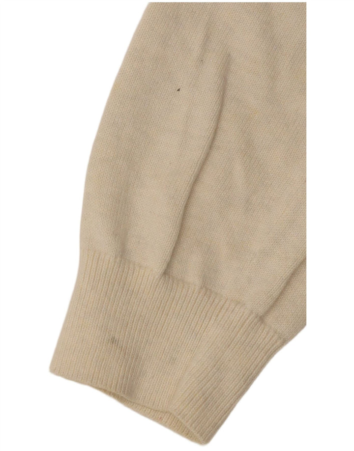 TOMMY HILFIGER Herren-Pullover mit Reißverschluss am Hals, groß, aus weißer Baumwolle