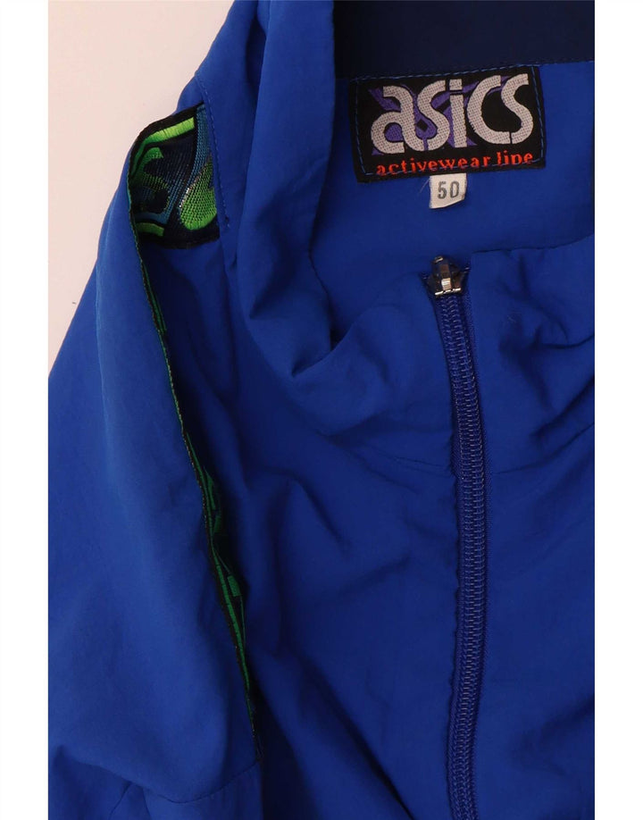 Asics Herren-Trainingsanzugoberteil mit Grafik, IT 50, Mittelblau, Farbblock