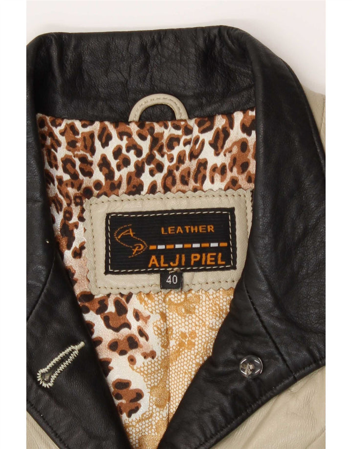 Alji Piel Damen Lederjacke EU 40 Mittelbeige