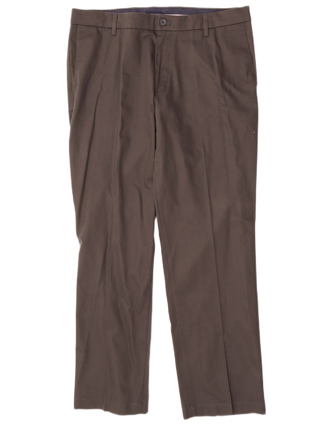 DOCKERS Herren-Chinohose mit bequemer Passform, gerade Passform, W36 L30, graue Baumwolle