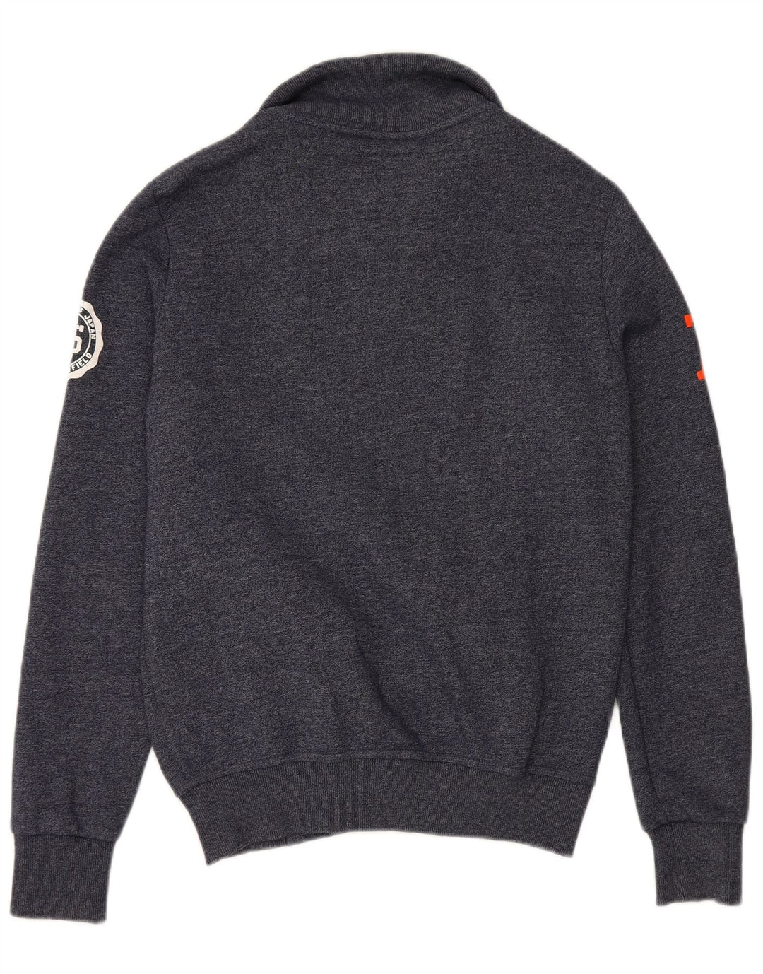 SUPERDRY Herren-Trainingsanzugoberteil mit Grafik, Größe S, marineblaue Baumwolle