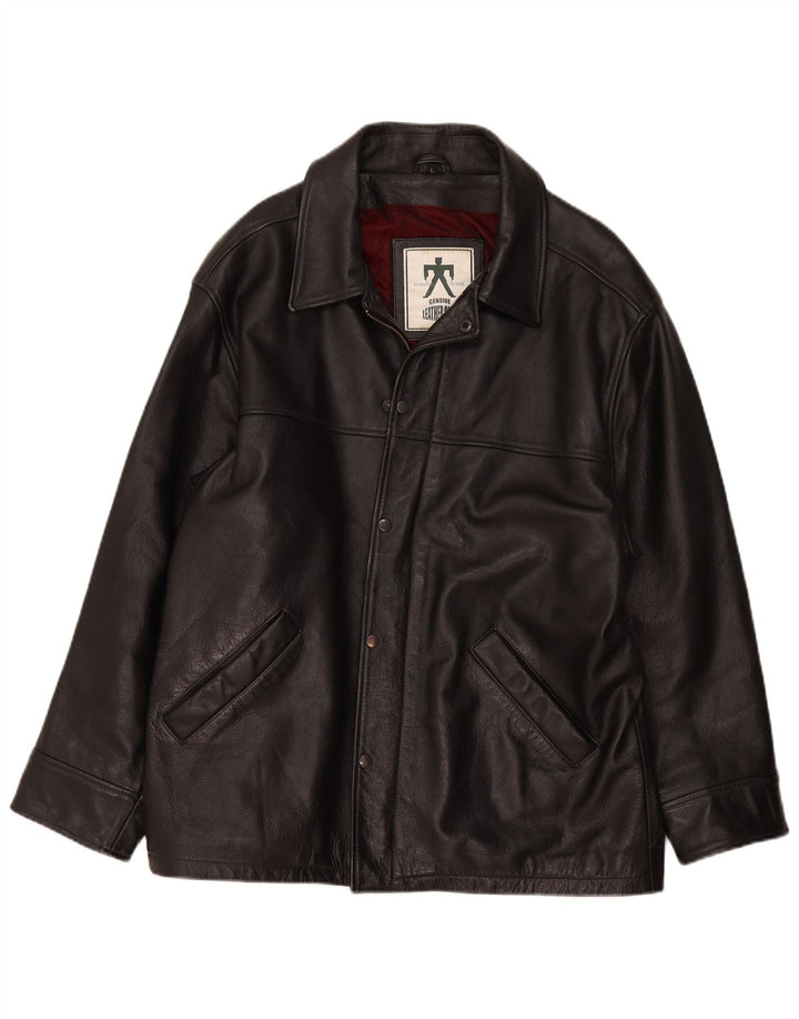 Vintage Herren Lederjacke UK 40 Large Schwarz