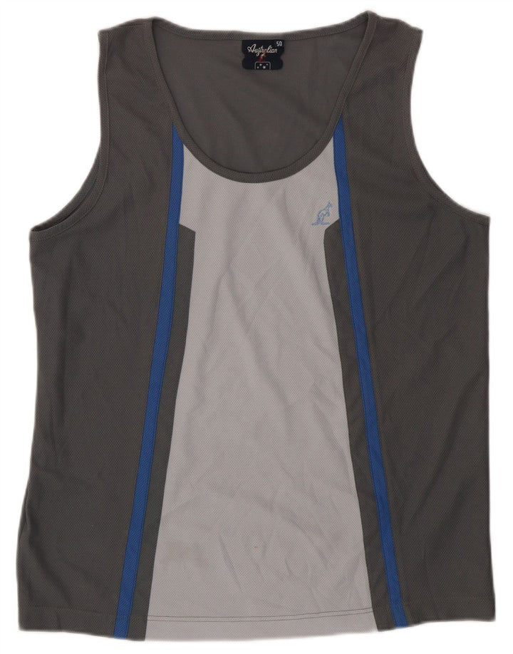 AUSTRALIAN L'ALPINA Herren-Weste Top IT 50 mittelgraues Colourblock-Polyester