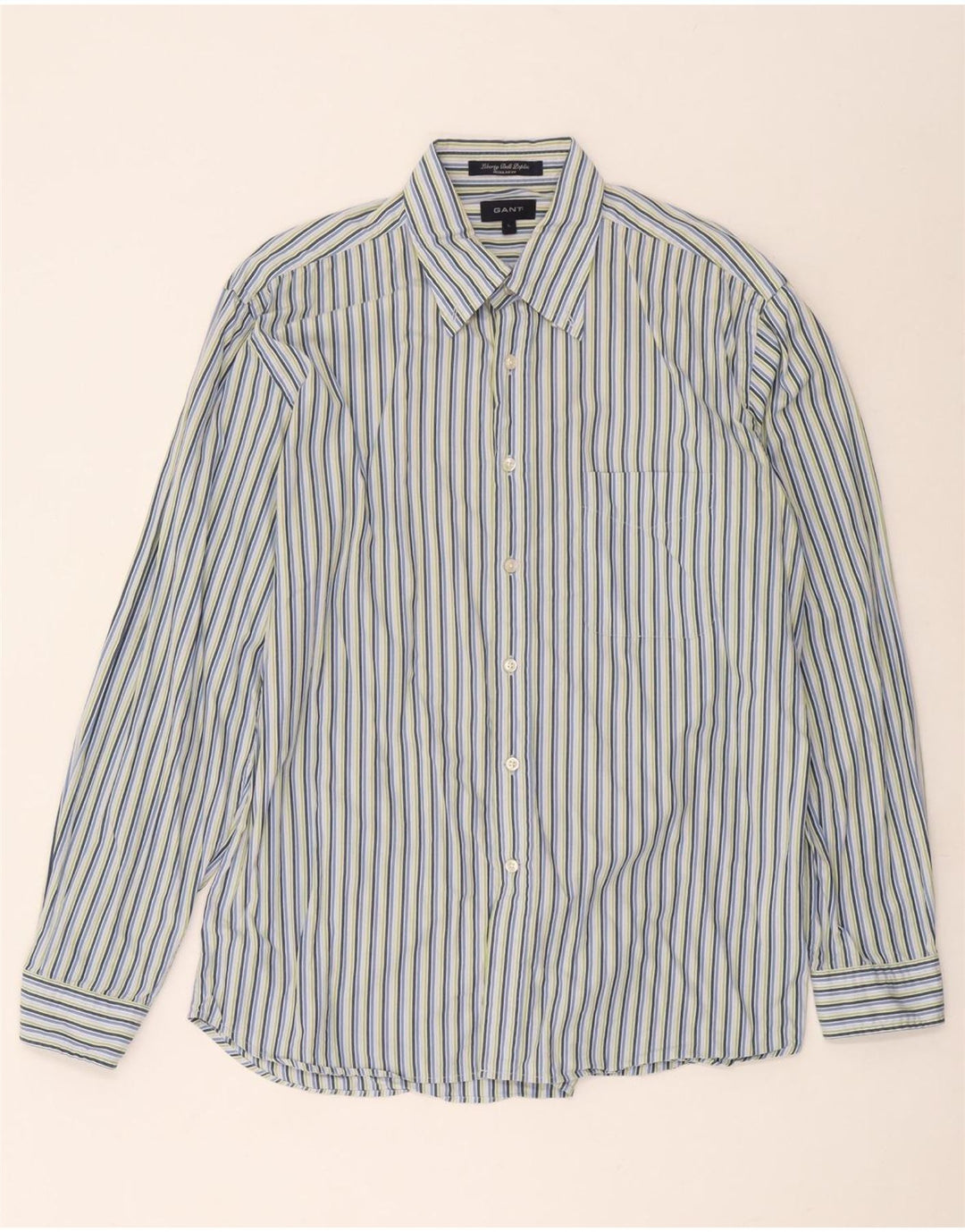 Gant Herren-Hemd mit normaler Passform, groß, blau gestreift, Baumwolle