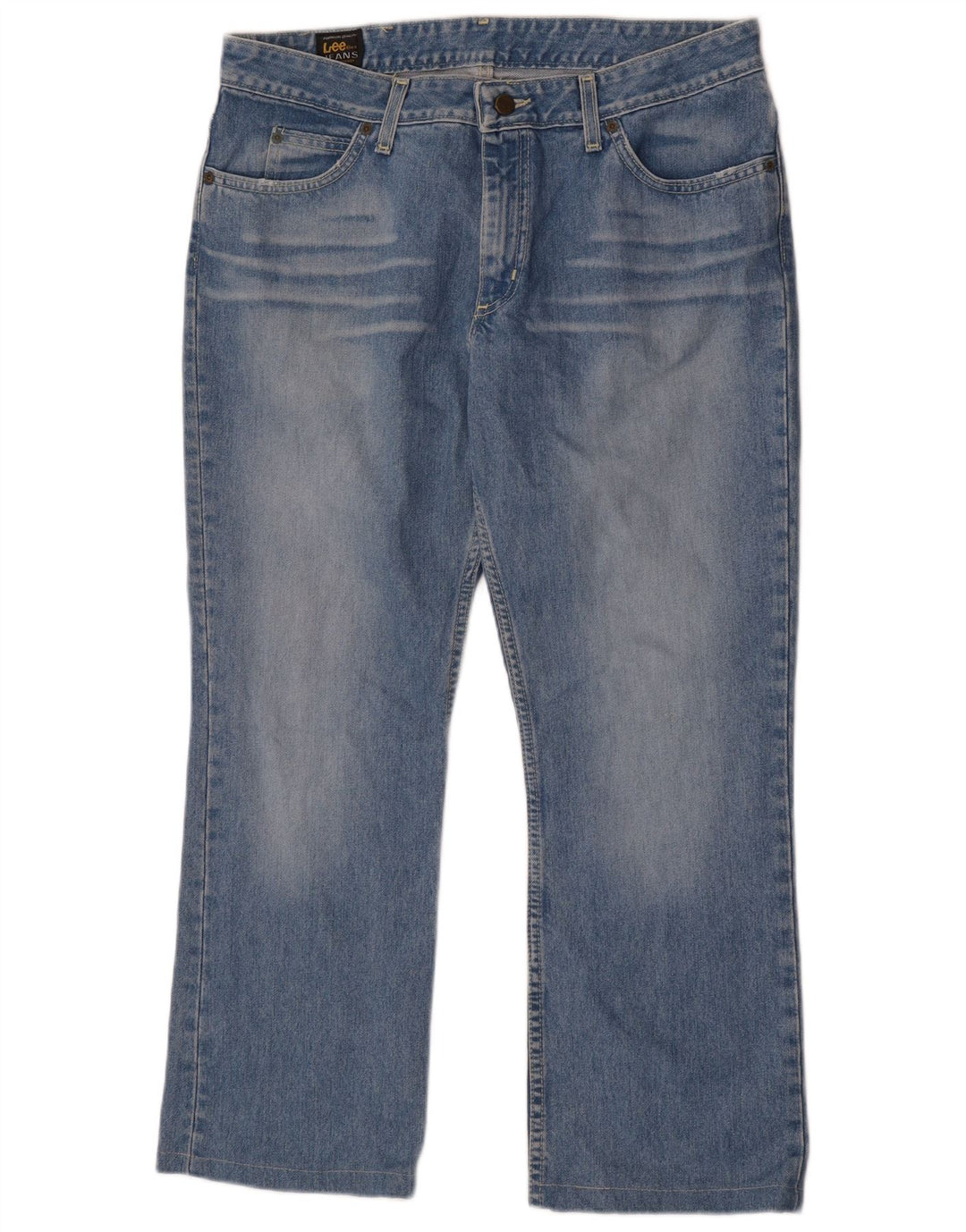 Lee Damen Cameron Bootcut Jeans W34 L27 Blaue Baumwolle
