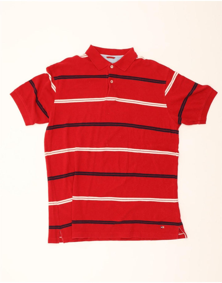 WRANGLER Mens Polo Shirt Large Red Striped Cotton Vintage Wrangler and Second-Hand Wrangler from Messina Hembry 