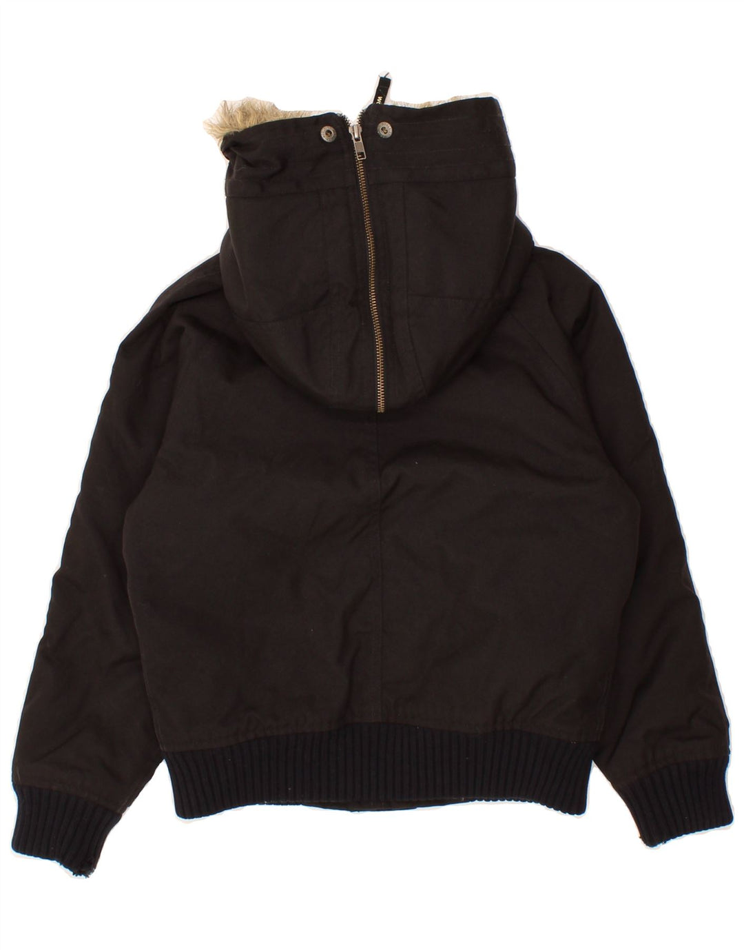 WOOLRICH Boys Hooded Bomber Padded Jacket 7-8 Years Black Nylon Vintage Woolrich and Second-Hand Woolrich from Messina Hembry 