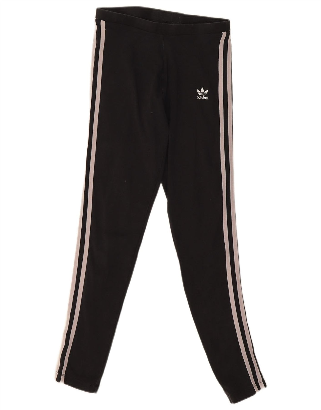 Adidas Damen Leggings UK 8 Small Schwarz Baumwolle