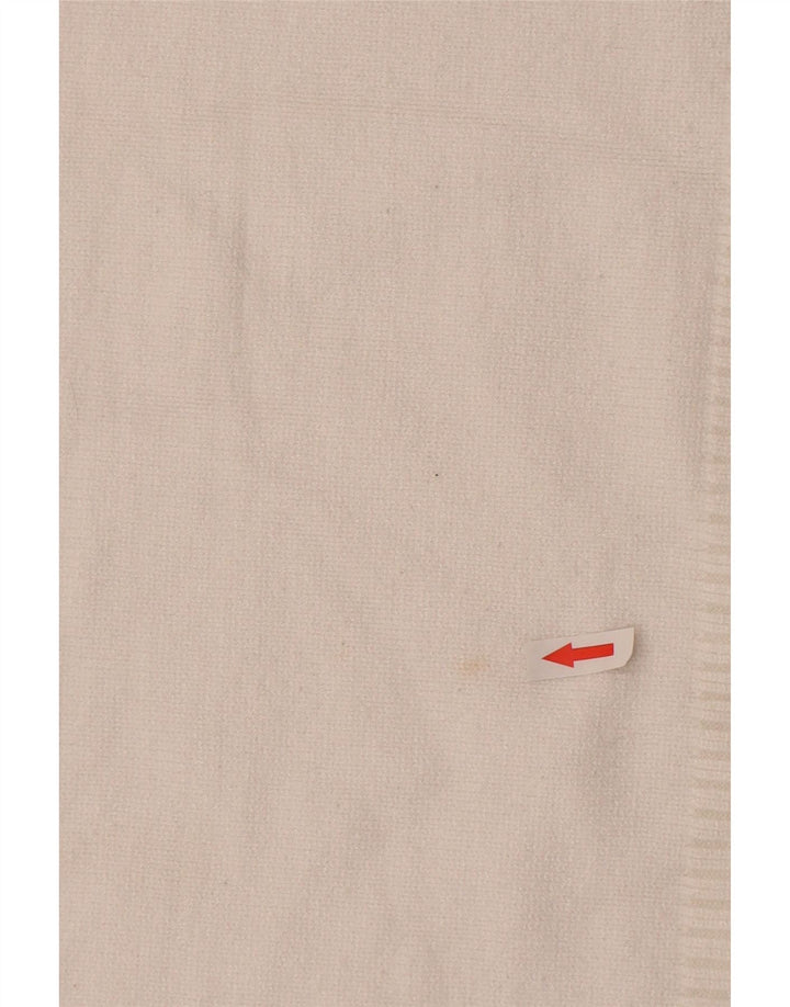 Zara Damen-Pullover, übergroß, Rundhalsausschnitt, Gr. 10, Größe S, weiße Viskose