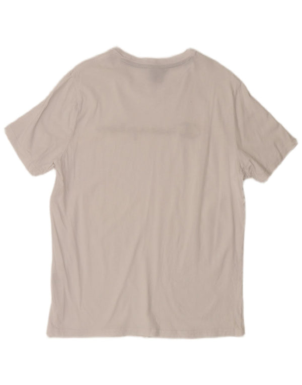 Champion Herren-T-Shirt mit Grafik, Größe L, aus weißer Baumwolle