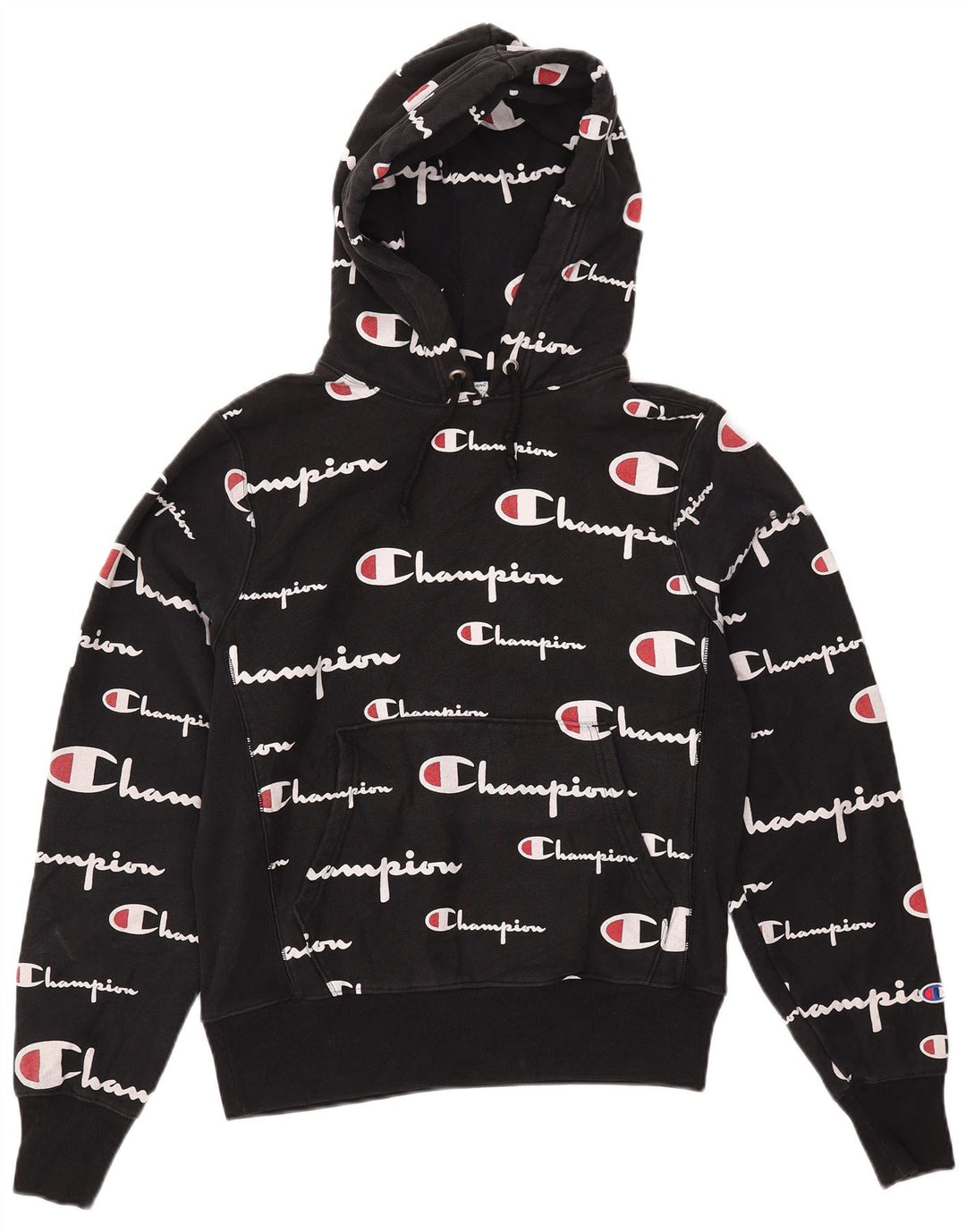 CHAMPION Herren Reverse Weave Graphic Kapuzenpullover, Größe S, Schwarz, Baumwolle