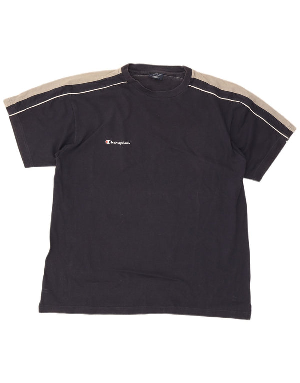 Champion Herren T-Shirt Top 2XL Marineblau Farbblock