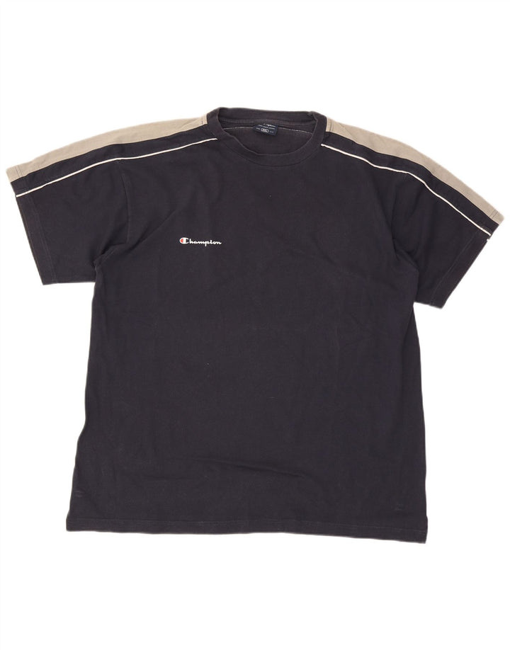 Champion Herren T-Shirt Top 2XL Marineblau Farbblock