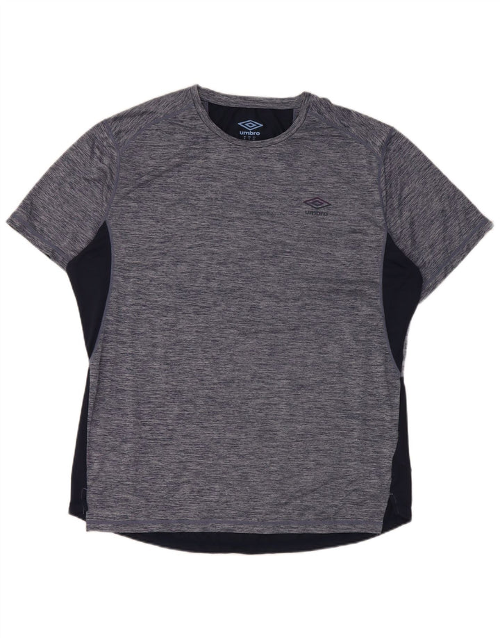 Umbro Herren T-Shirt Top XL Marineblau meliertes Polyester