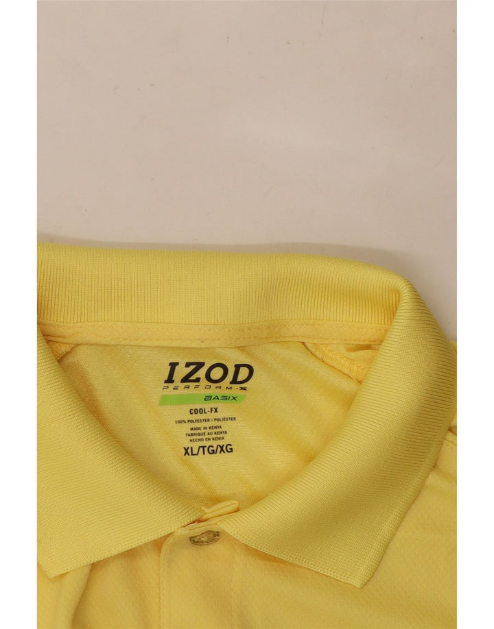 IZOD Herren Golf-Poloshirt XL, gelbes Polyester