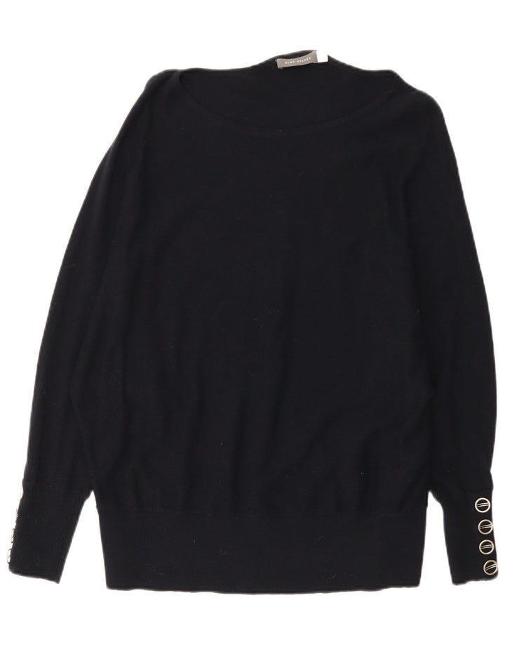 MINT VELVET Damen-Pullover in Übergröße mit U-Boot-Ausschnitt, Gr. 14, mittelschwarz