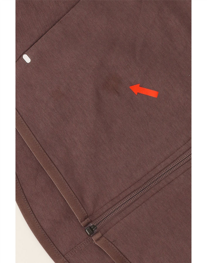 NIKE Womens Zip Hoodie Sweater UK 14 Medium Brown Cotton Vintage Nike and Second-Hand Nike from Messina Hembry 