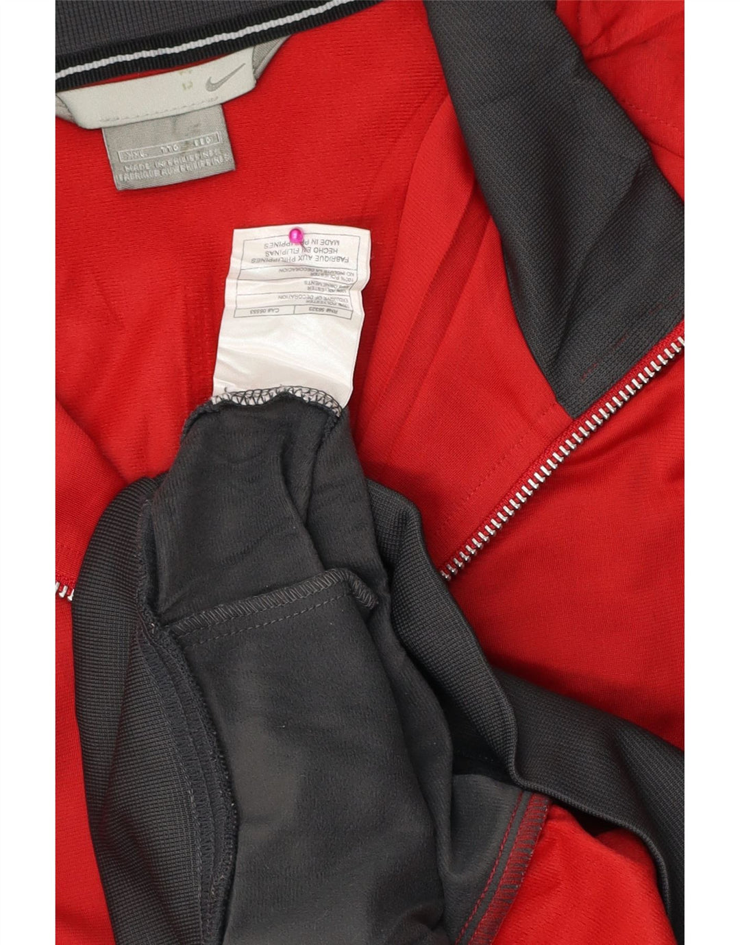 ADIDAS Herren-Sweatshirt mit Reißverschluss am Hals, 2XL, rotes Farbblock-Polyester