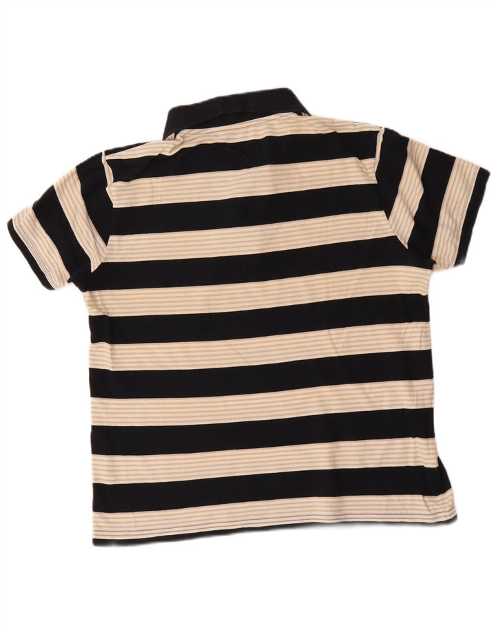 Puma Herren-Poloshirt, mittelschwarz, gestreift, Baumwolle