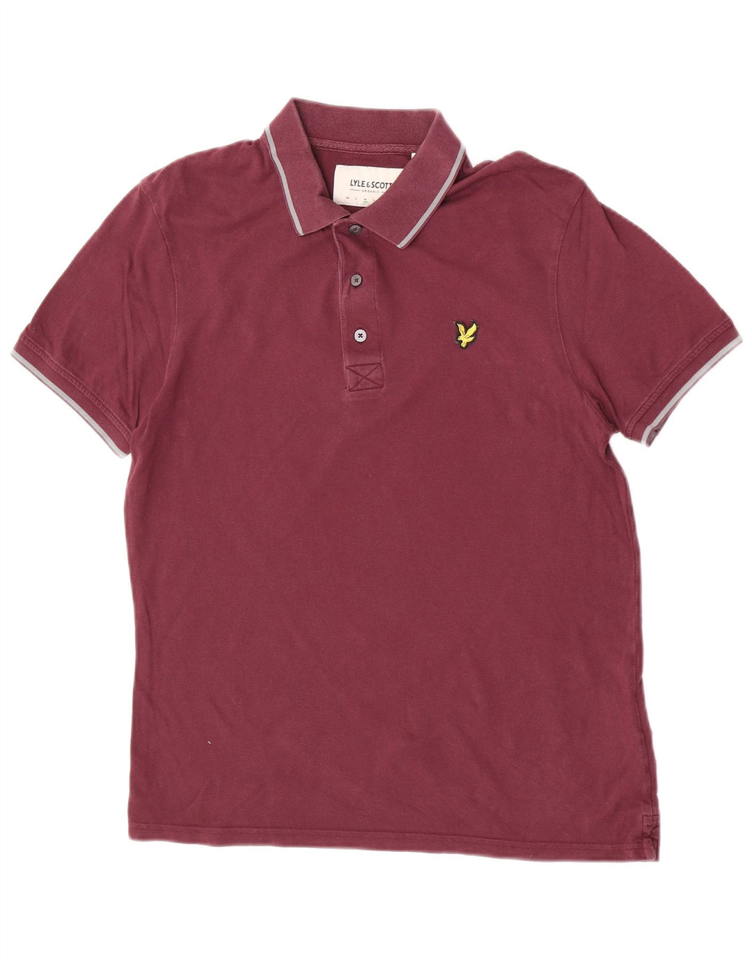 Lyle & Scott Herren-Poloshirt, mittlere kastanienbraune Baumwolle