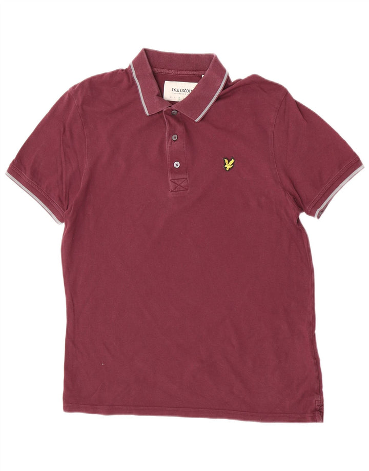 Lyle & Scott Herren-Poloshirt, mittlere kastanienbraune Baumwolle
