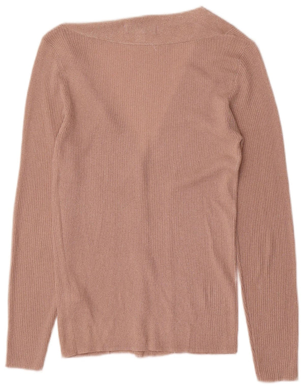 Marks & Spencer Damen Strickjacke Pullover UK 6 XS Rosa Viskose