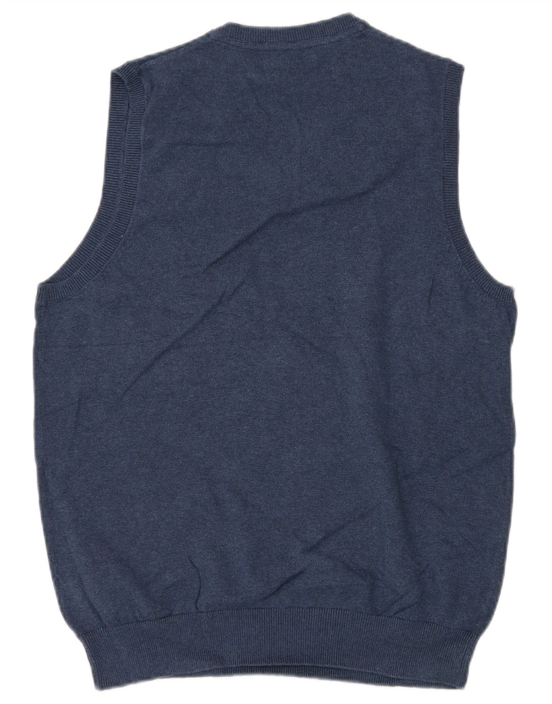 MARKS & SPENCER Herren-Weste-Tanktop aus mittelblauer, marineblauer Baumwolle