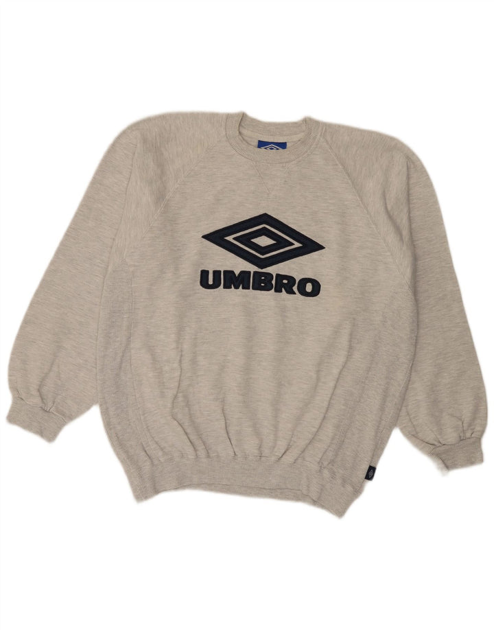 UMBRO Herren-Sweatshirt mit Grafik, groß, grau gesprenkelte Baumwolle
