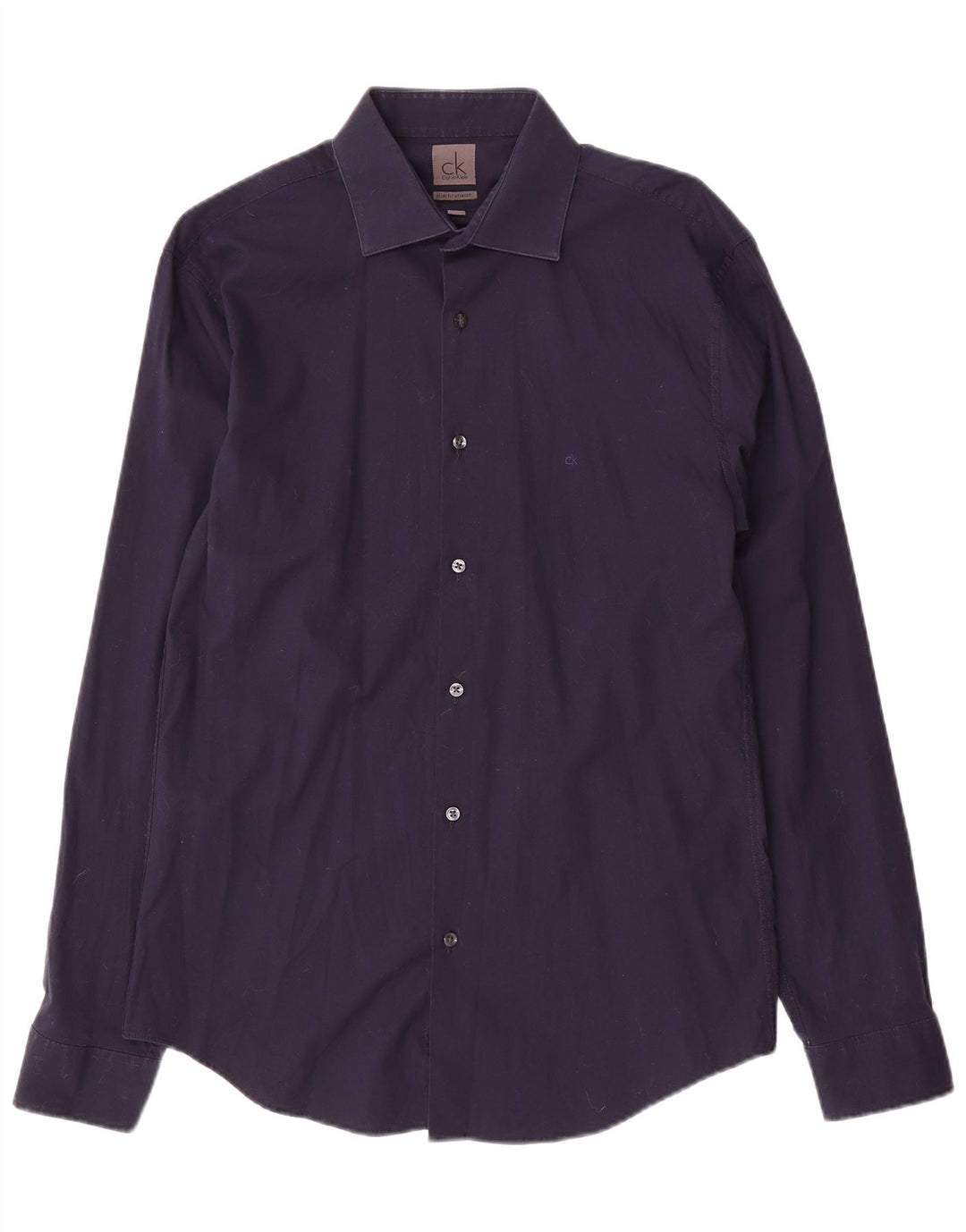 Calvin Klein Herren Slim Fit Hemd Größe 40 15 3/4 Mittel Marineblau
