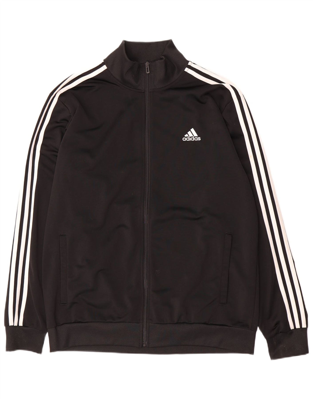 Adidas Herren-Trainingsanzug, Top-Jacke, groß, schwarz, Polyester, Sport
