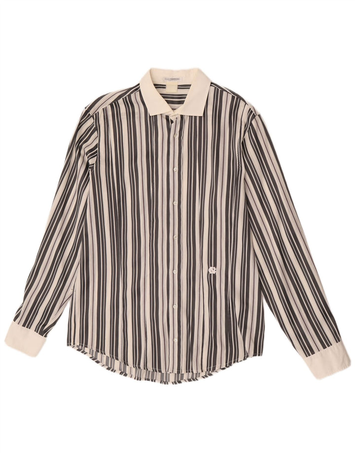 Naracamicie Herrenhemd, groß, weiß gestreift, Polyamid