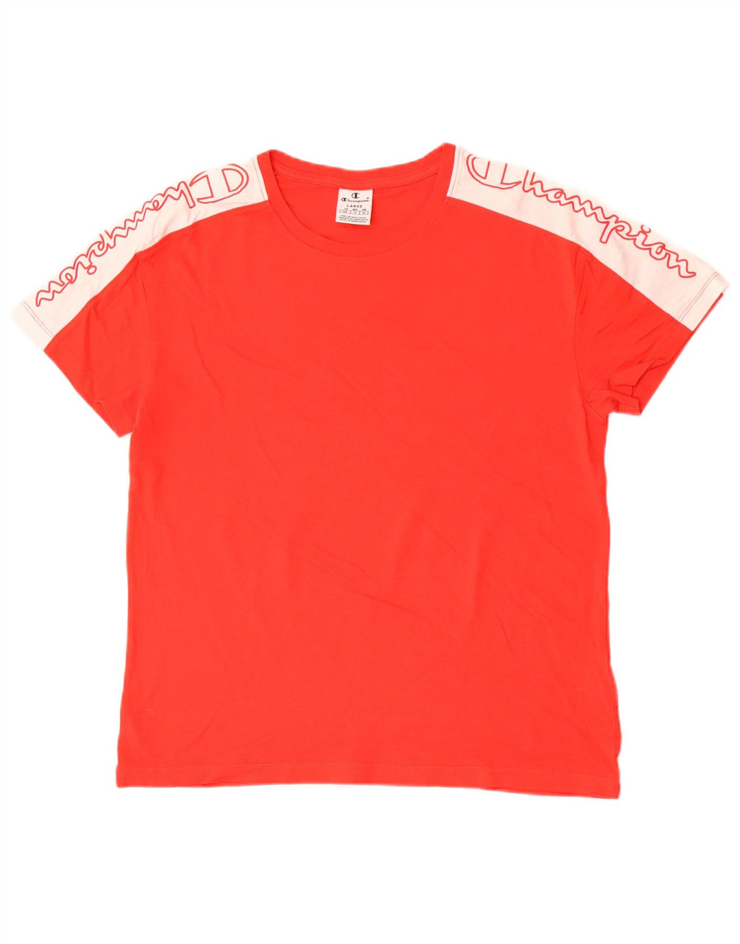 Champion Herren-T-Shirt mit Grafik, Größe L, Rot, Farbblock
