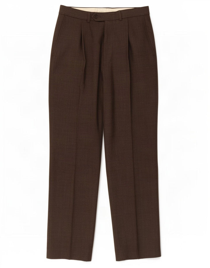 Marks & Spencer Herren-Anzughose mit Pegged-Anzug, W32, L31, braunes Polyester