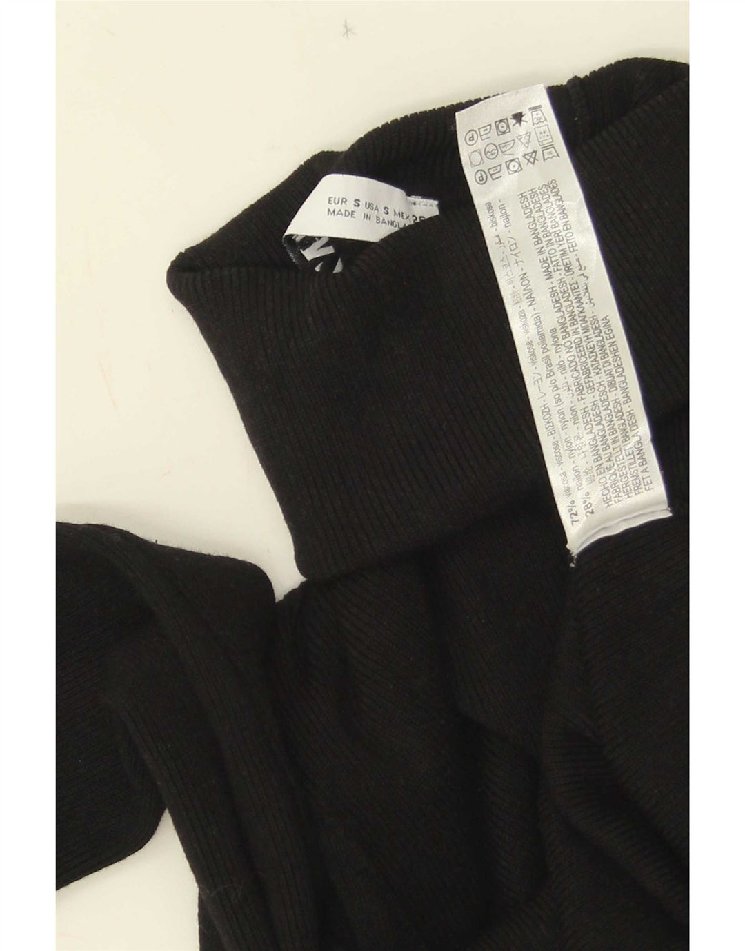 Zara Damen-Pullover mit Rollkragen, Gr. 10, Größe S, Schwarz, Viskose