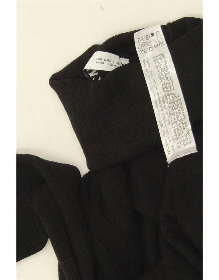 Zara Damen-Pullover mit Rollkragen, Gr. 10, Größe S, Schwarz, Viskose