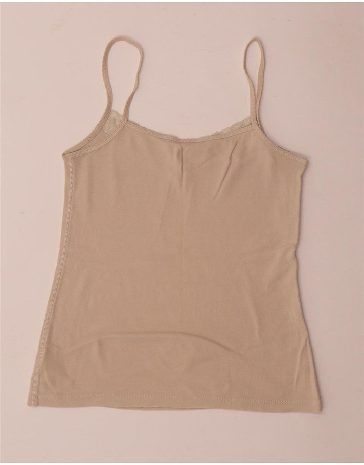 Tommy Hilfiger Damen Cami Top UK 12 Mittelbeige Baumwolle