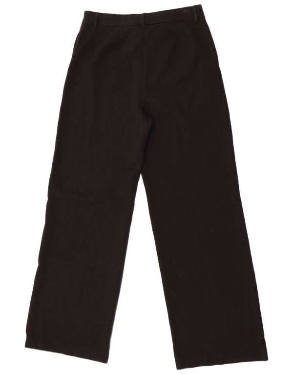 Marks & Spencer Damen-Chinohose mit weitem Bein, UK 12, M, W32, L43, Schwarz