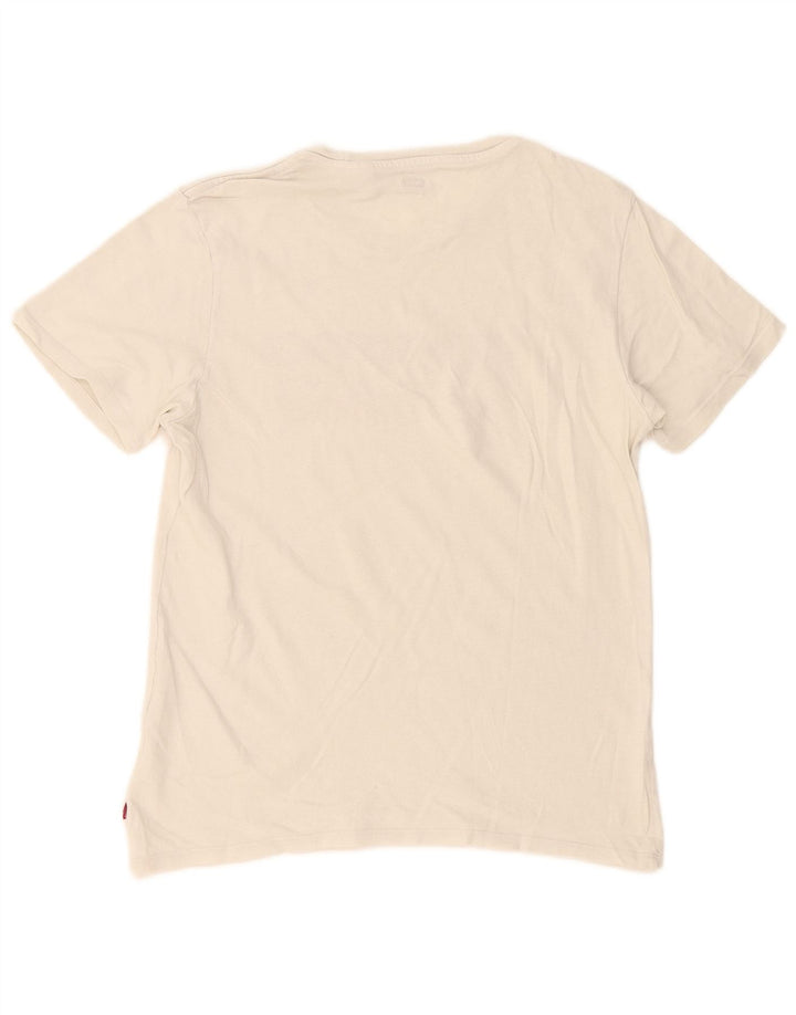 Levi's Damen-T-Shirt in Übergröße mit Grafik, UK 10, Größe S, Weiß