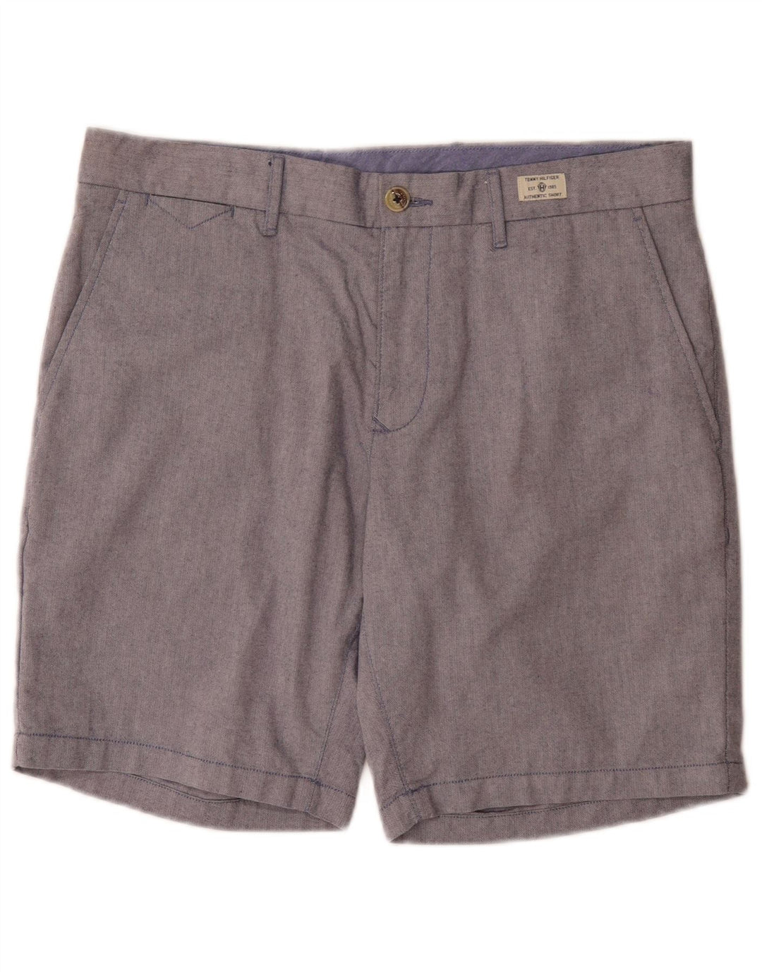 Tommy Hilfiger Herren Regular Chino Shorts W34 Large Blau Baumwolle