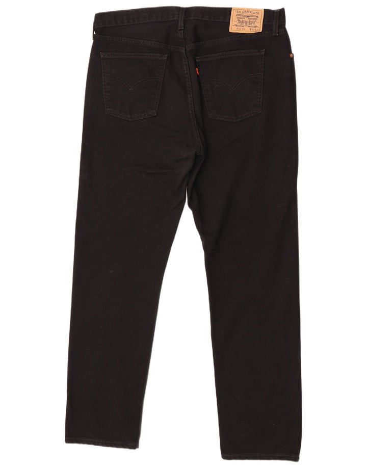 Levi's Herren 615 Straight Jeans W40 L32 Schwarze Baumwolle