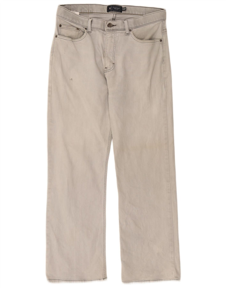 Marks & Spencer Herren Blue Harbor Straight Jeans W34 L29 Graue Baumwolle