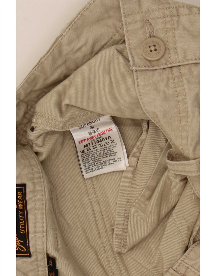 Superdry Herren Cargoshorts W30 mittelbeige Baumwolle