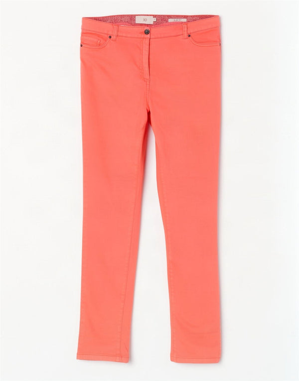 Dack's Womens Slim Fit Casual Trousers IT 46 Large W34 L30 Pink Cotton