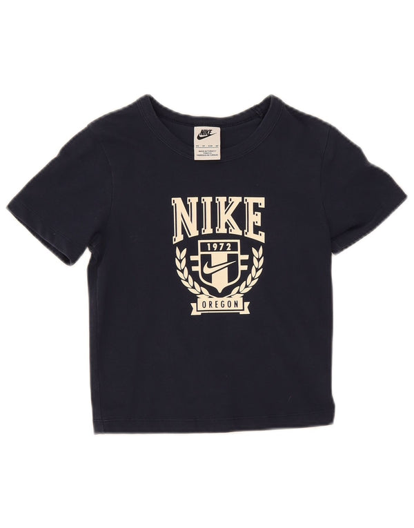 Nike Mädchen Oregon Graphic T-Shirt Top 6–7 Jahre XS Marineblau Baumwolle