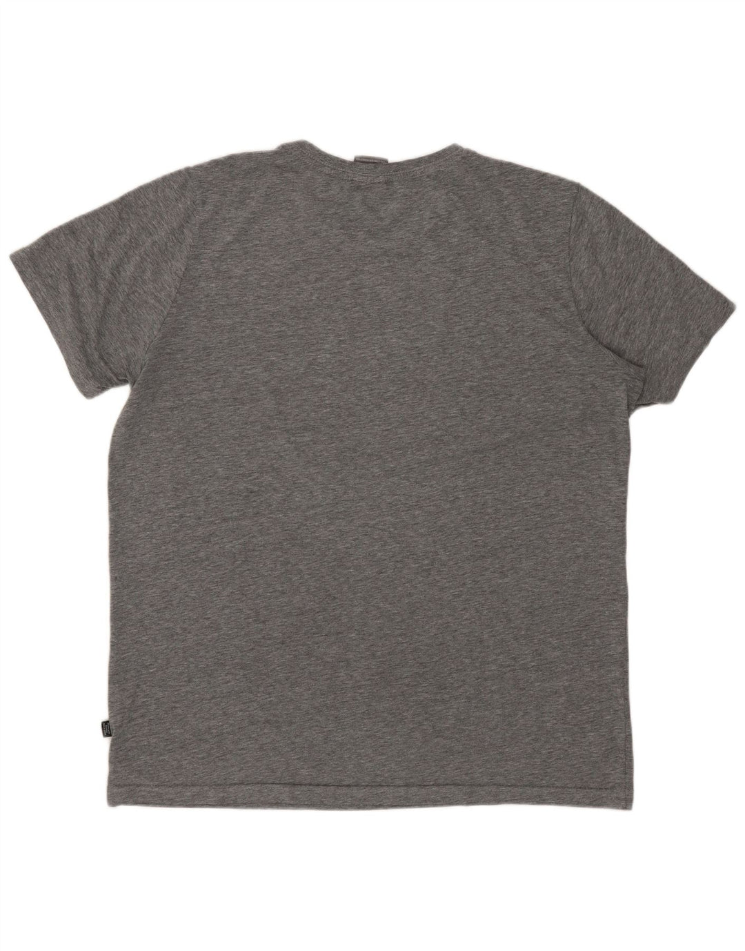 PUMA Herren Grafik-T-Shirt-Oberteil aus mittelgrau gefleckter Baumwolle