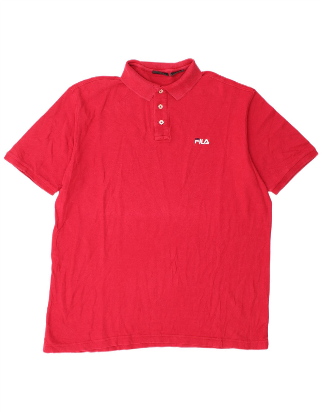 Fila Herren Poloshirt XL Rot Baumwolle
