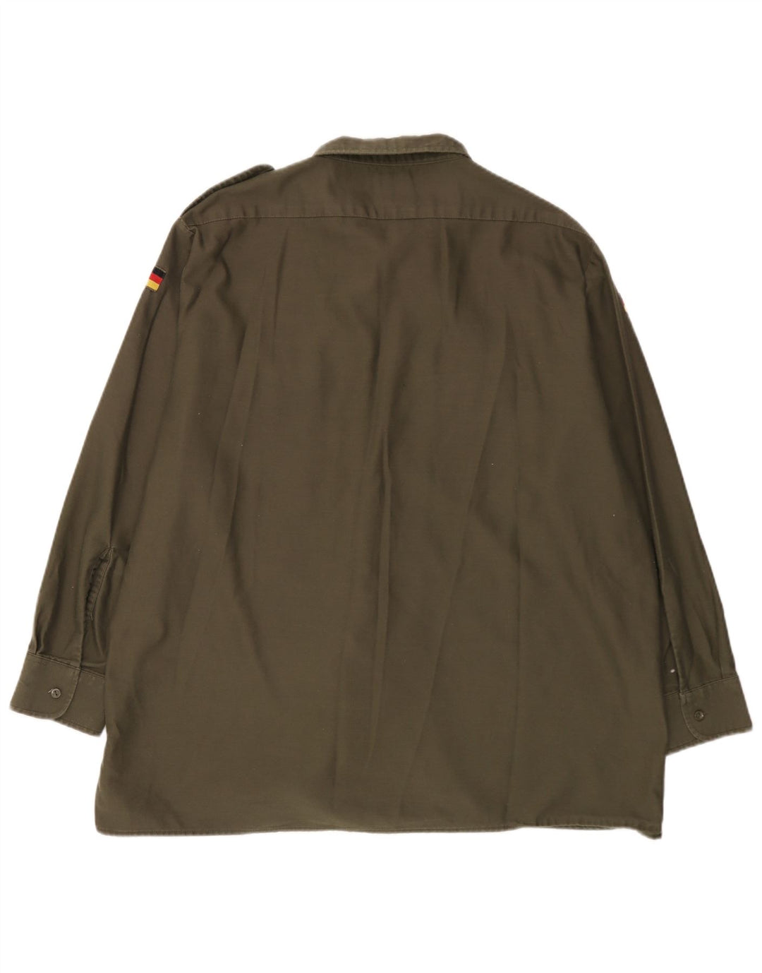 Vintage Herren Militärhemd 2XL Khaki Baumwolle