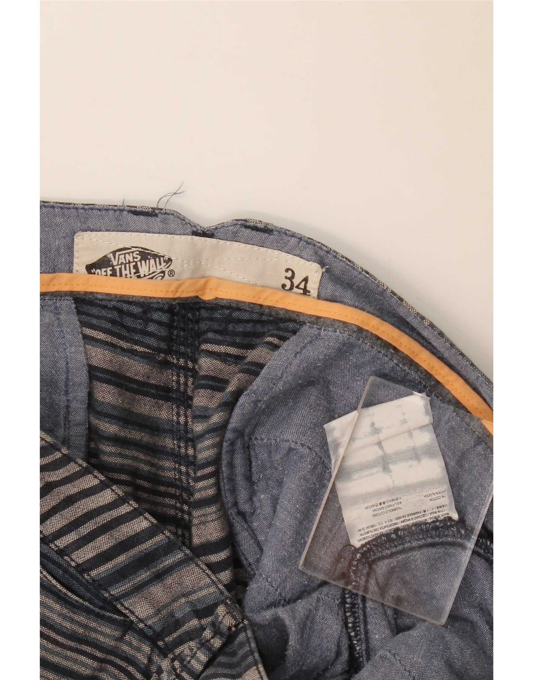 Vans Herren-Freizeitshorts W34, groß, blau gestreift, Baumwolle