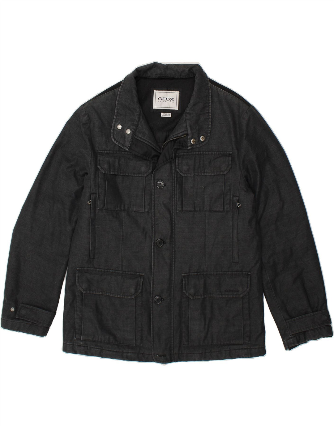 GEOX Herren Respira Mantel UK 44 2XL Grau Polyester